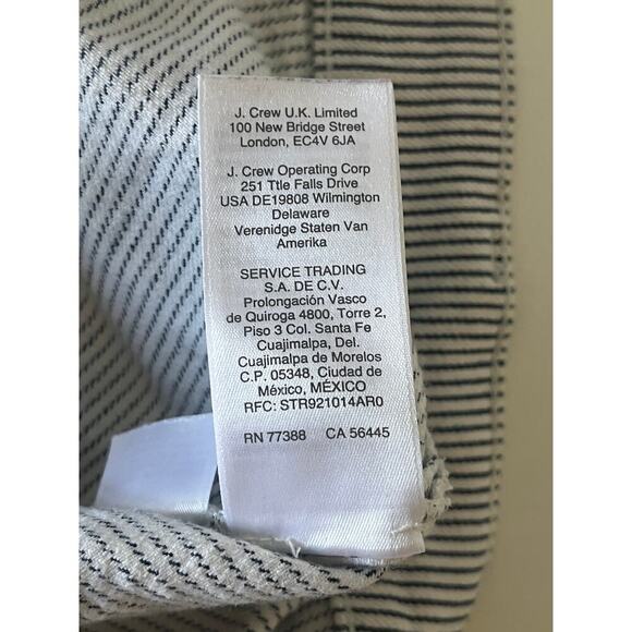 J. Crew Striped patch pocket wide leg cropped pant - Picture 9 of 10